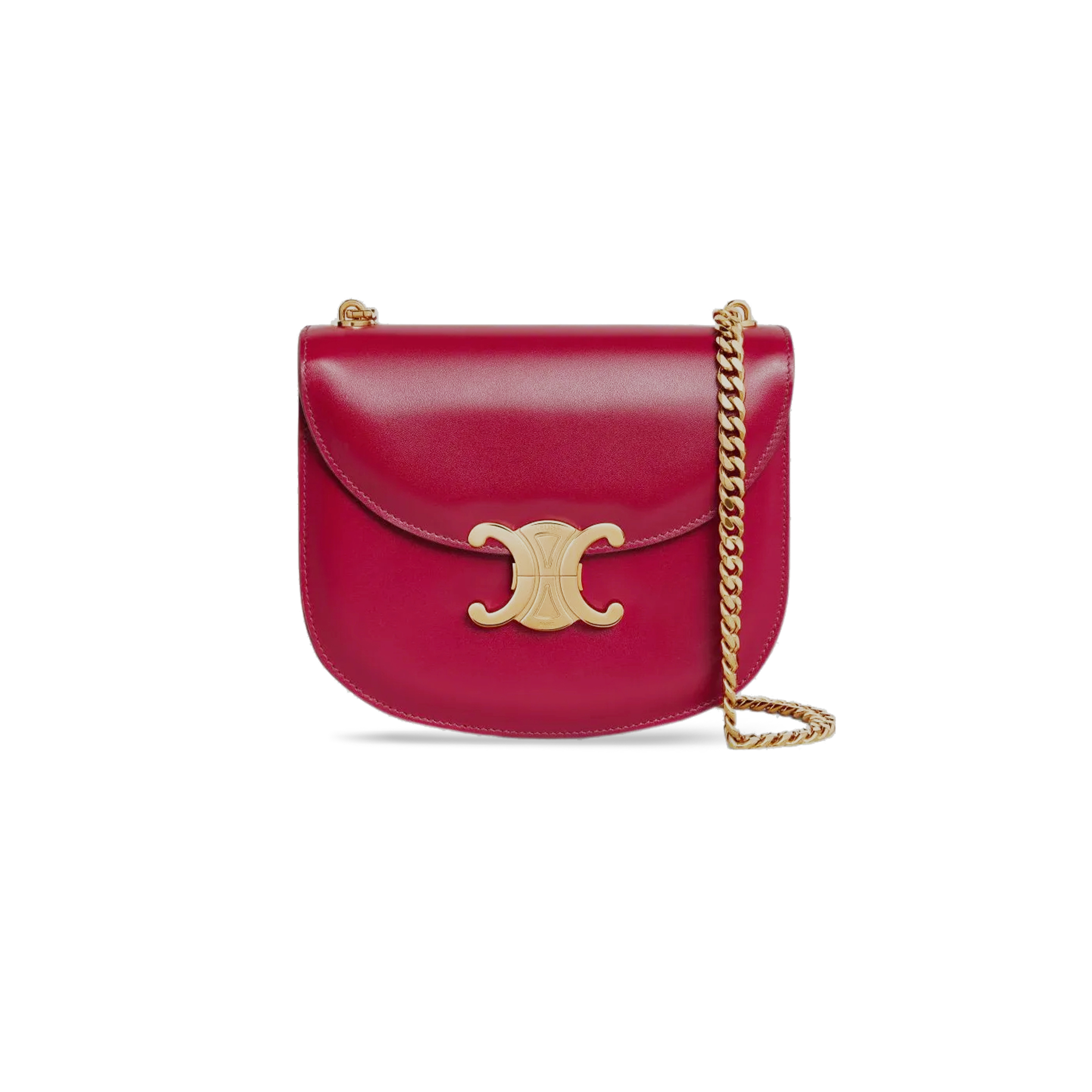CELINE CHAIN BAG IN TEEN BESACE TRIOMPHE SHINY CALFSKIN 110973BF4.27VD (18.5*16*6cm)